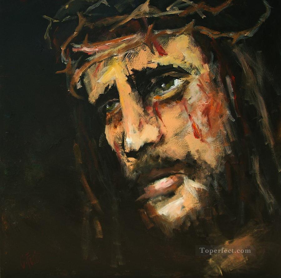 jesús crucificado carole foret religioso cristiano Pintura al óleo